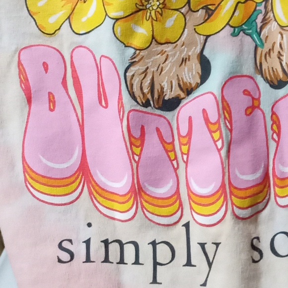 SIMPLY SOUTHERN T-shirt Medium- "Cheer Up Buttercup" 🐶 🌺 - Picture 11 of 15